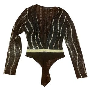 NAANAA Lace / Sequin Bodysuit